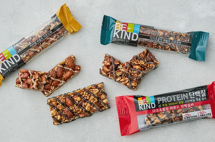 Be Kind 에너지바 선물추천 씨솔트 아몬드 다크초콜릿 땅콩버터 혼합세트 건강한 스낵 선물 아이디어 고단백바