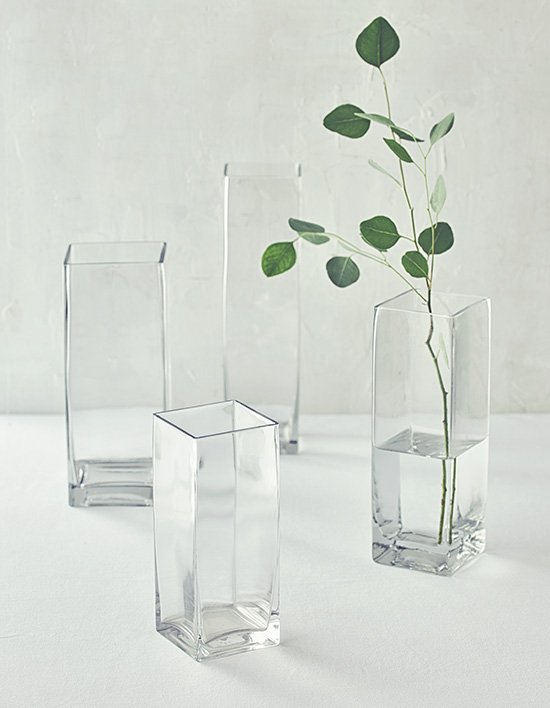 [글라스코] 사각형 화병 4종 (택1)
