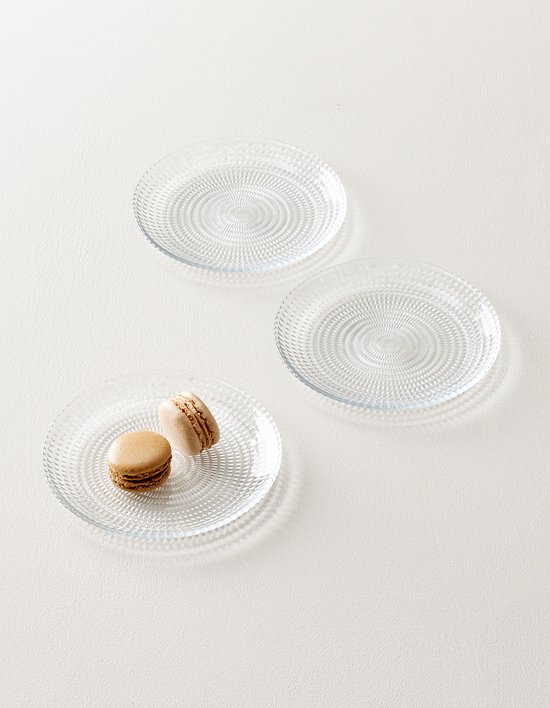 [파사바체] 글라스 제너레이션 케익 접시 세트 (3pcs)