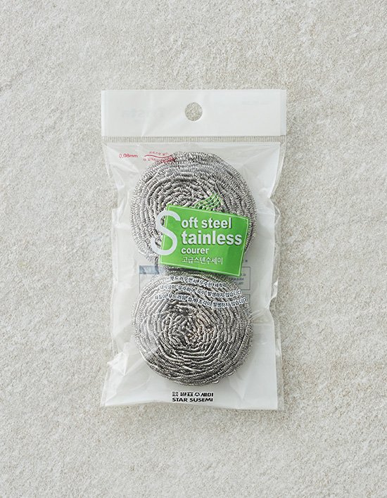 [쓰리스타] 고급스텐수세미 2입