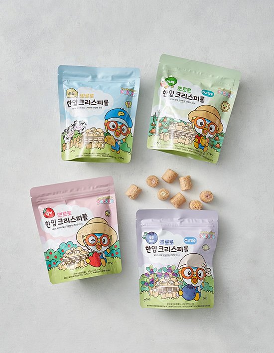 뽀로로 한입 크리스피롤 4종